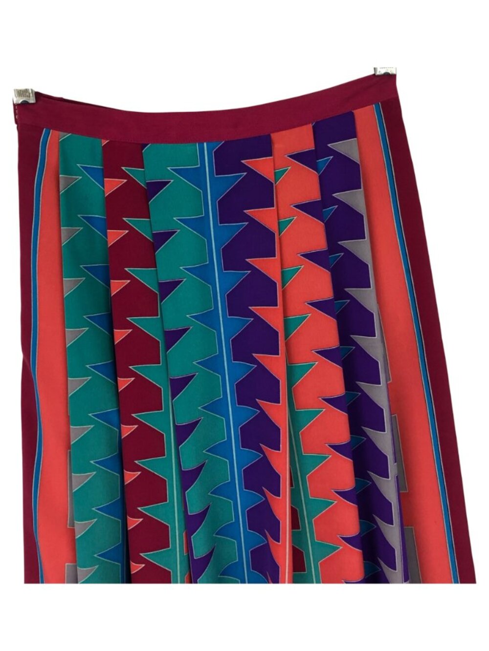 Vintage Womens Size 4 Colorful Geometric Print Skirt 100% Polyester - Picture 8 of 11